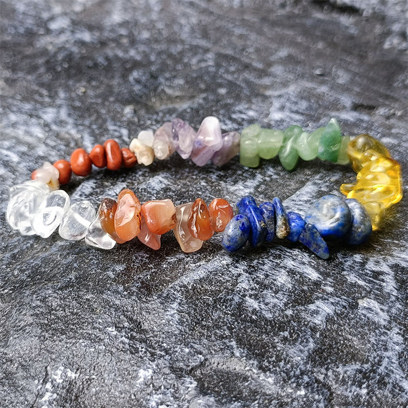 Chakra Healing Quartz Crystal Bracelet Set