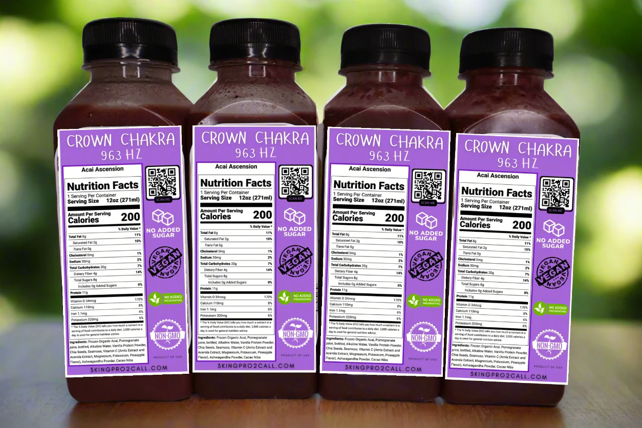 Açaí Ascension (Crown Chakra) Superfood Plant-Based Protein Smoothie Cleanse